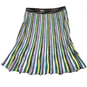 Missoni Vintage Multi-colored Pleated Midi Skirt